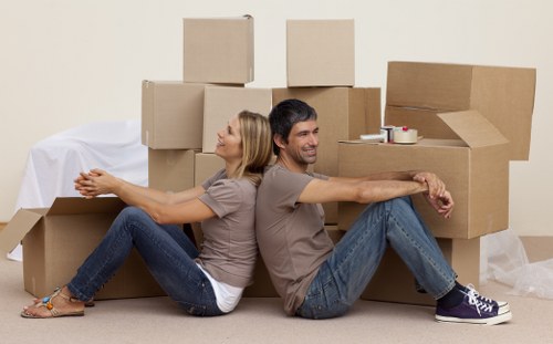 Careful packing service in Surrey preparing items for transport