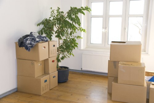 Portable storage unit ready for packing in Surrey