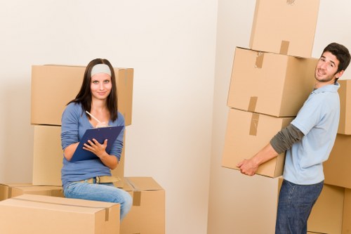 Safety-focused storage unit area with protective measures in place