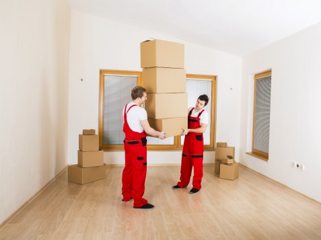 Packed boxes ready for a local small removal service