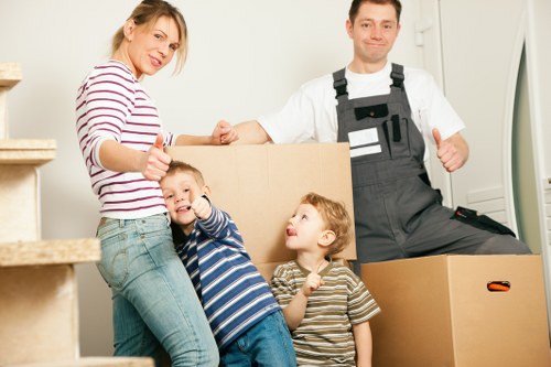 Careful loading for house removals in Surrey neighborhood